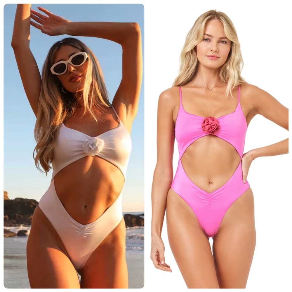 l*space White Cutout One-Piece Bridal Swimsuit - Picture 2 of 16
